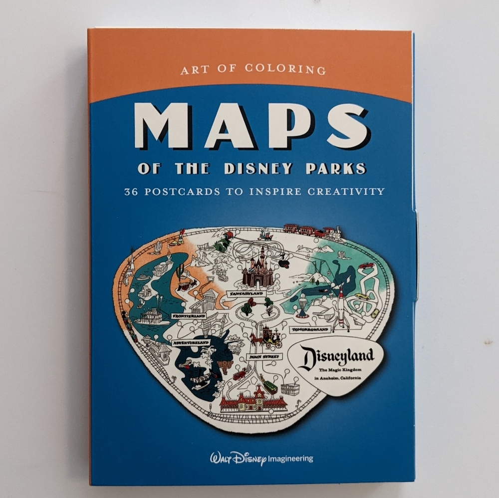 Maps of Disney Parks Postcards to Color Booklet